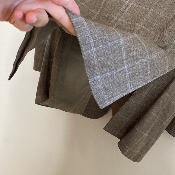 Saks Fifth Avenue Black Label Sport Coat Mens 40R Beige Silk Wool Windowpane - Picture 10 of 15